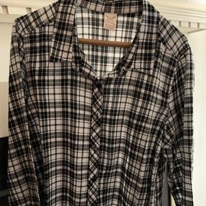 Women’s Faded Glory XL Plaid Blouse